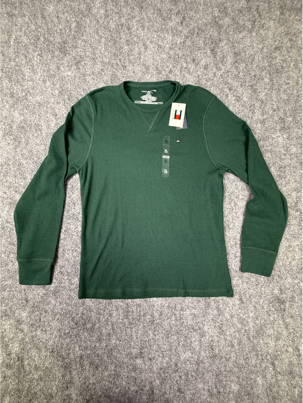 Tommy Hilfiger Men's Long Sleeve Thermal Shirt Green Size XL